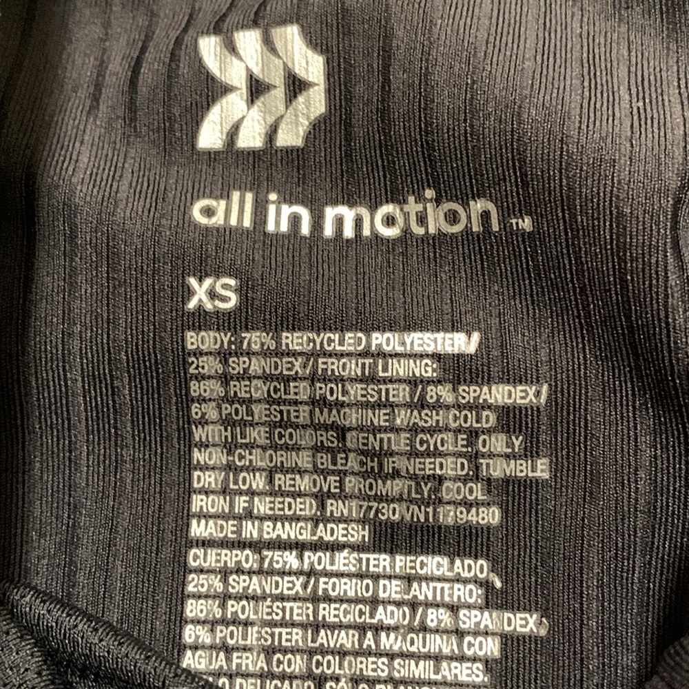 NWT All In Motion Seamless Light‎ Support Rib Racer Sports Bra - Picture 6 of 10
